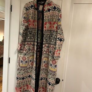 Sundance Colorful Patterned Long Coat